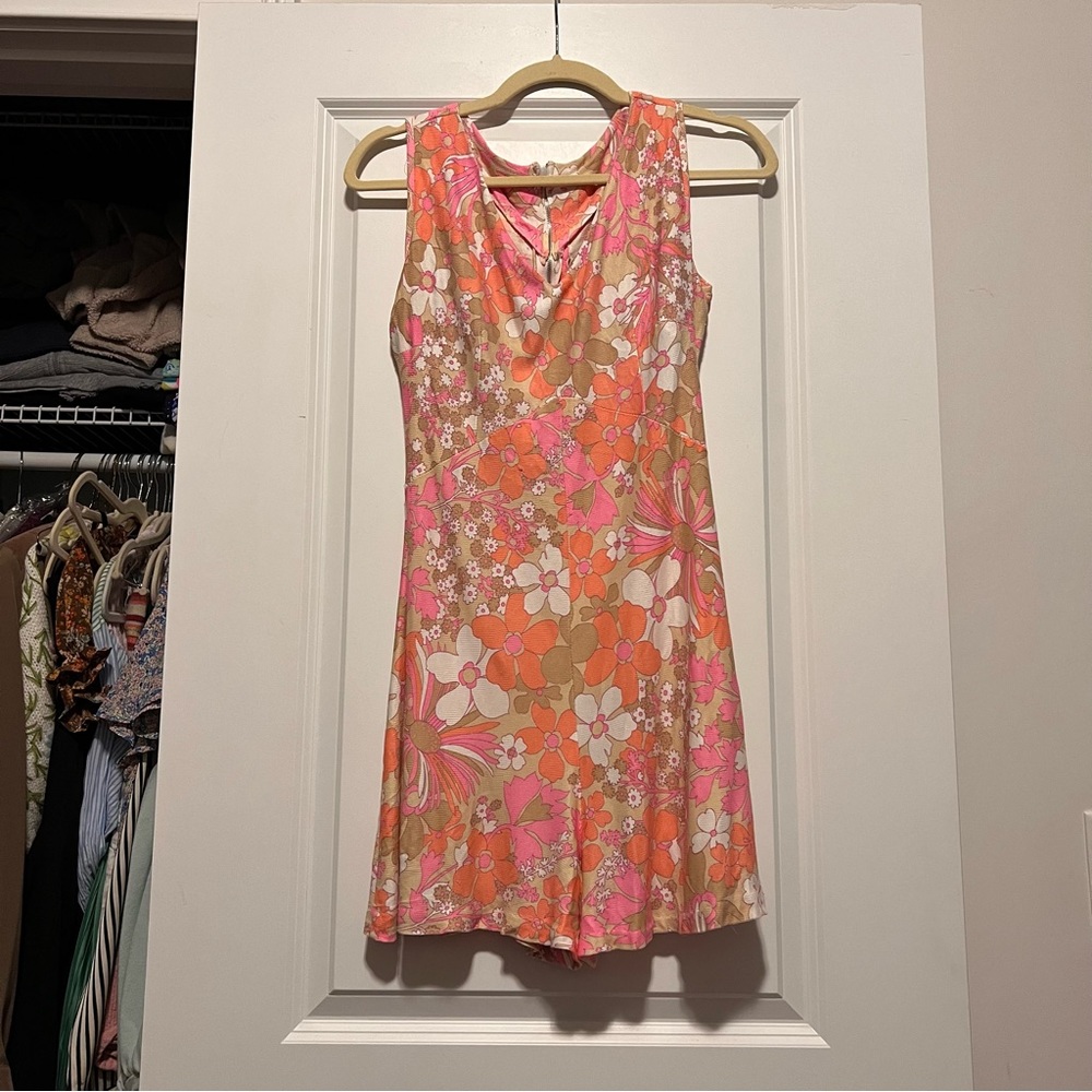 Vintage handmade floral romper